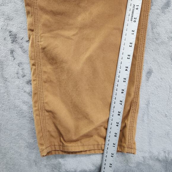 Vintage USA Works Five Brother Pants Mens W38 L32 Brown Double Knee Carpenter - Picture 9 of 11